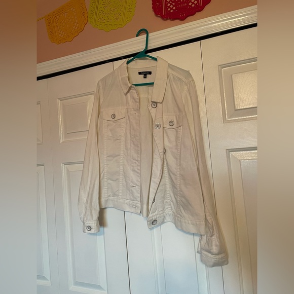 Relativity Jackets & Coats Nwt Womens White Denim Jacket Size Xl
